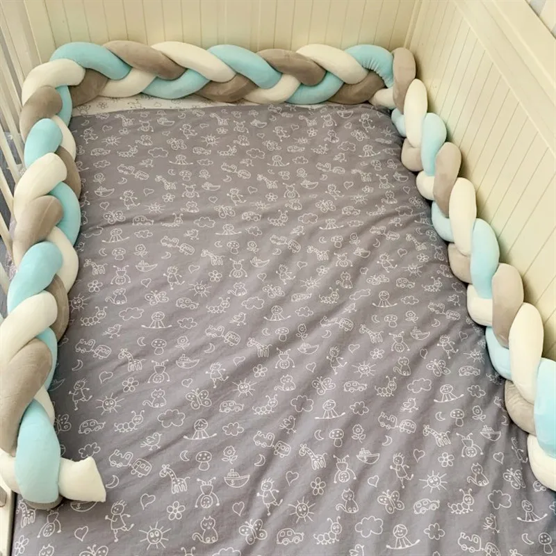 1 м/2 м детский бампер для кроватки оплетка новорожденного подушка детской