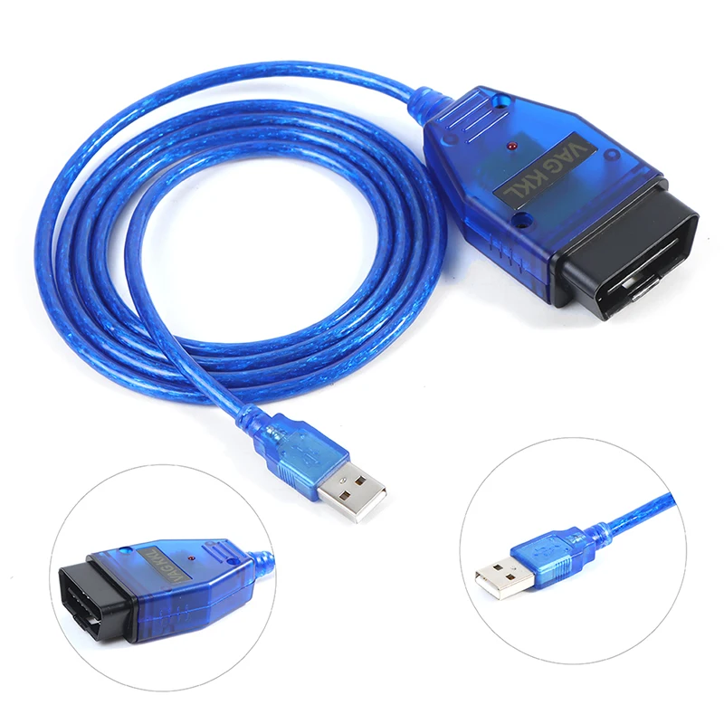 Blue VAG-COM 409.1 Vag Com 409Com Vag 409.1 Kkl OBD2 USB Diagnostic Cable Scanner Interface For VW Audi Seat Volkswagen motorcycle oil temperature gauge