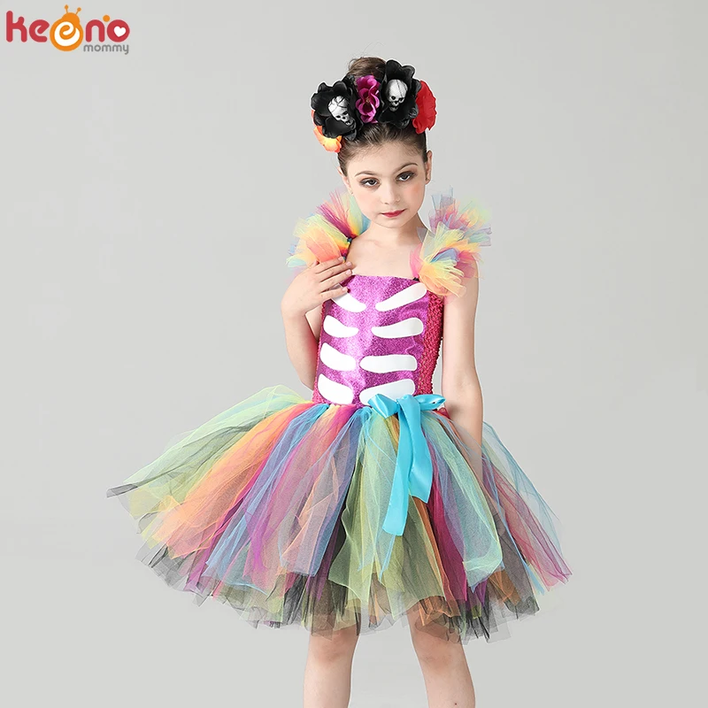Vestido De Tut Del D a De Los Muertos Para Ni a Disfraz De Beb Punk Vestido De Tut Del D a De Los Muertos Para Ni a Disfraz De Beb Punk