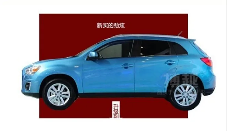 2013- ASX качество нержавеющая сталь отделка окна автомобиля сторона(4), крышка автомобиля Быстрая