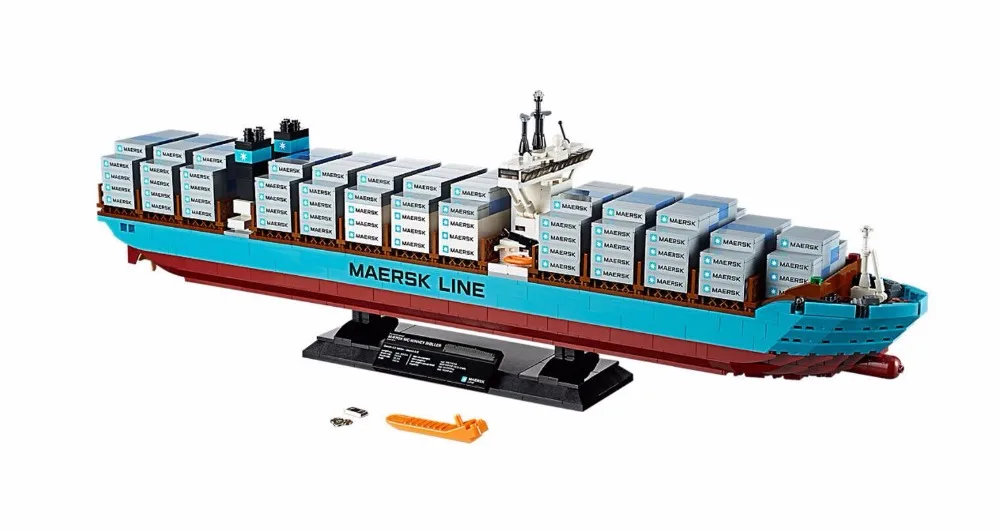 

22002 Create Series The Maersk Cargo Container Ship Set 10241 Building Blocks 1518pcs Bricks Model Toys Gift 10241