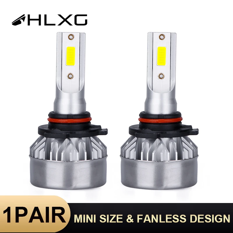 hlxg h1 h3 h13 9012 hir2 h8 h9 h11 9005 hb3 hb4 9006 led h4 led h7 bulb 6000k 10000lm lampu lampu mobil headlamp auto lampu depan