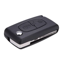 Foldable Accessories Car 2 Button Blade Key Fob Case Cover Remote Control Replacement Flip for Peugeot  207 307 308 407