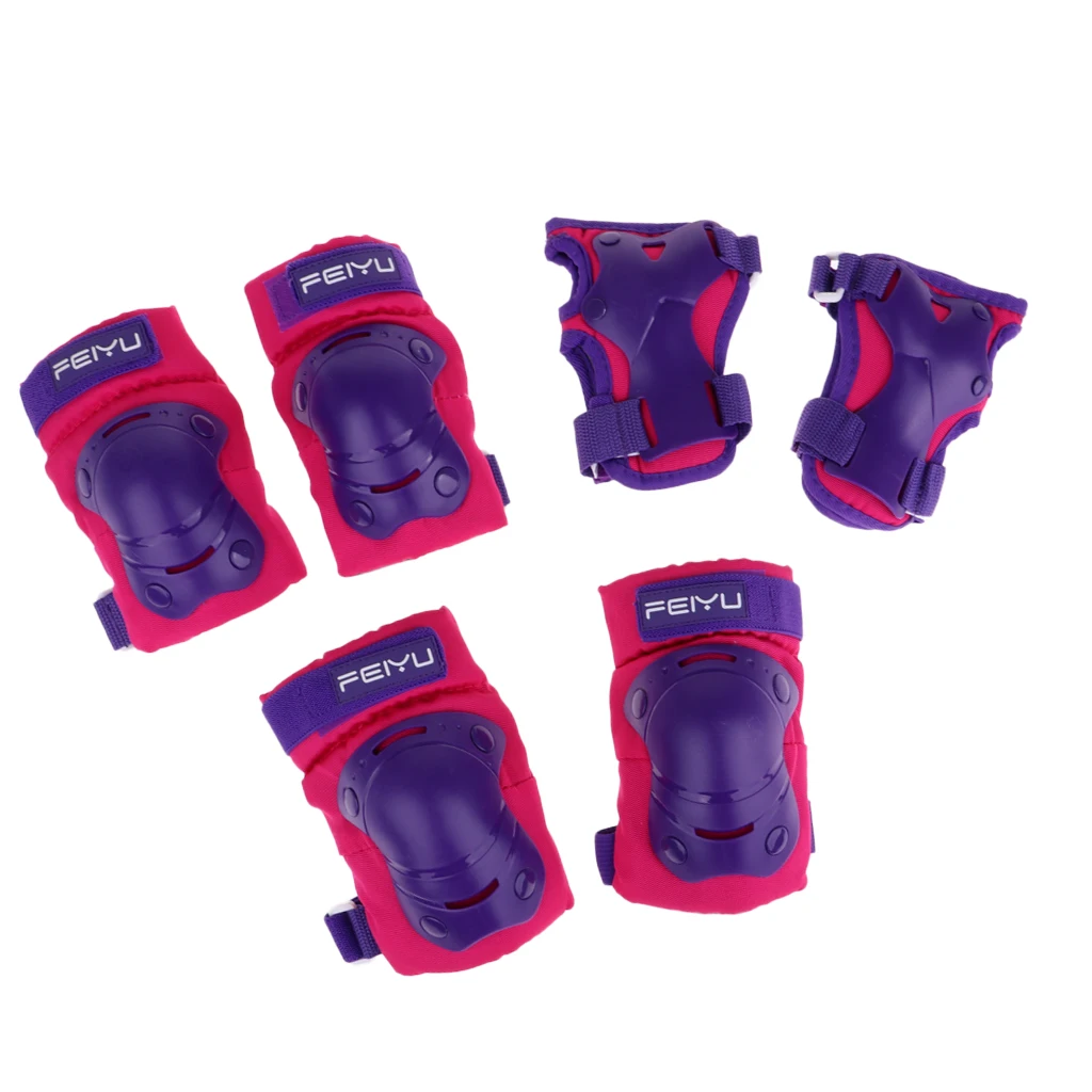 Purple XS Защитное снаряжение на запястье колено налокотник протектор для 3-6 и 6-10 лет детей - Цвет: Purple XS