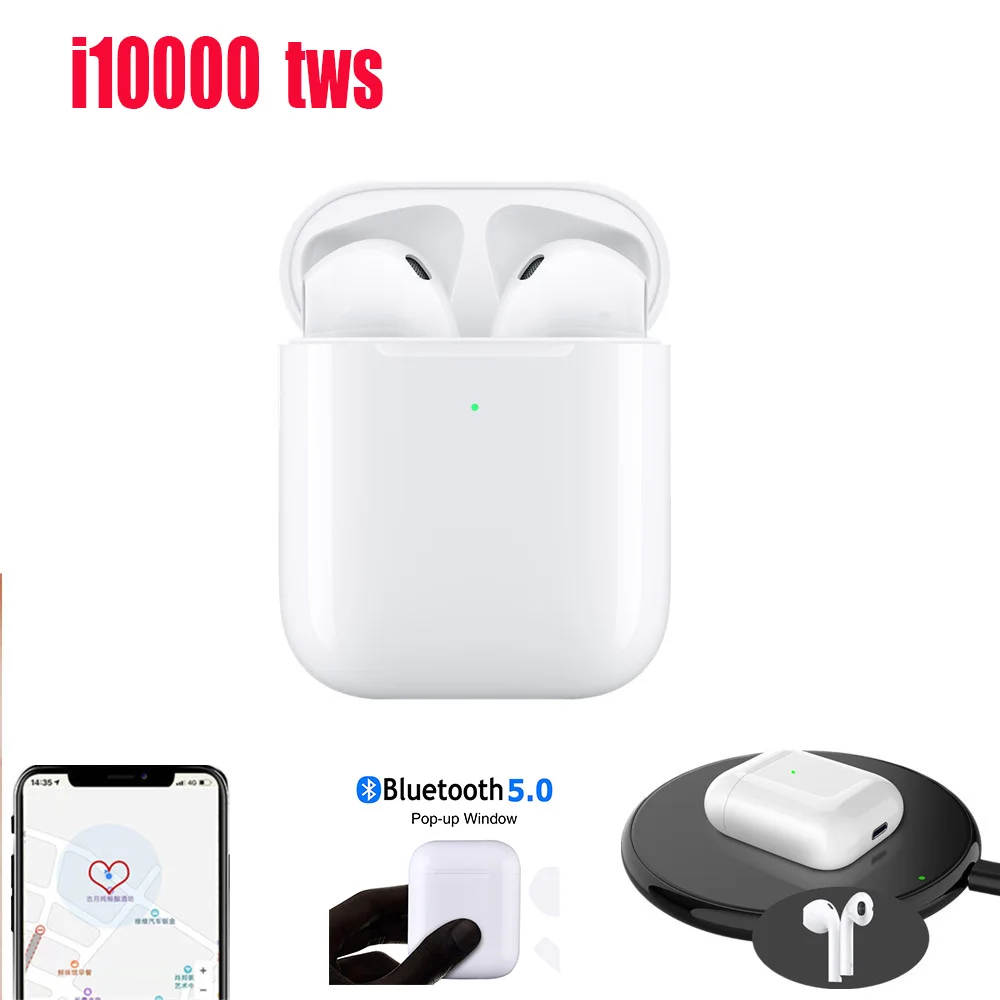 I10000 TWS Bluetooth 5,0 наушники 1:1 Реплика Air 2 Pop Up наушники i1536 TWS Беспроводной зарядки наушники PK i80 i500 i9999 TWS