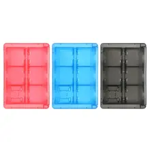 24 em 1 cartões de proteção titular do cartucho caixa armazenamento organizador à prova de choque escudo portátil para nintendo switch 3ds2ds/ds lite/dsl