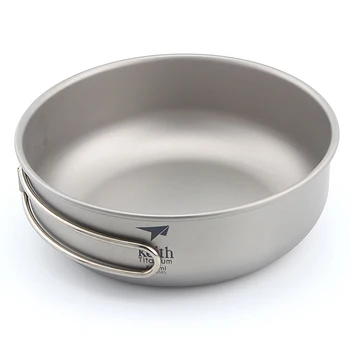 

Keith Outdoor Hiking Camping Picnic Titanium Pot Bowl 2 in1 Lightweight Camping Equipment 500ml Ti5325
