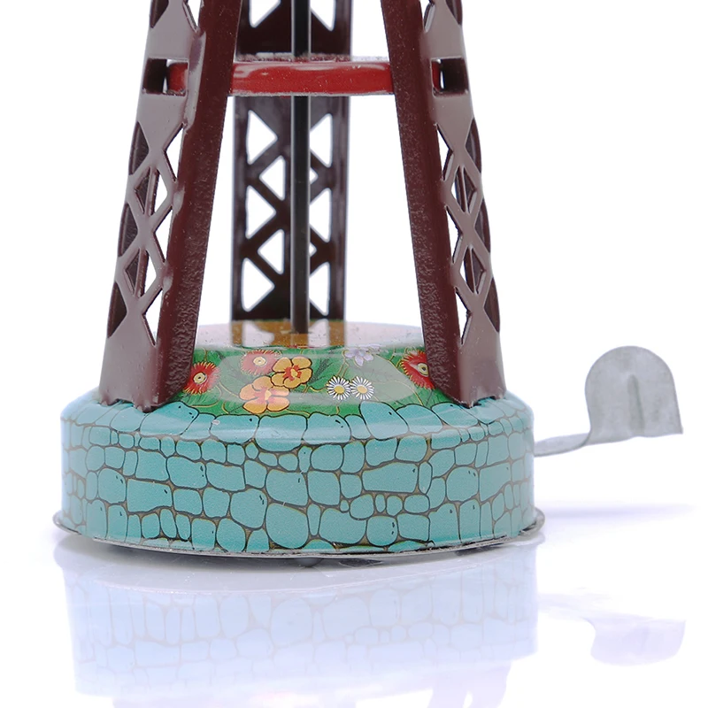 Vintage Wind Up Rotating Airplane Carousel Clockwork Toy Collectible Gift