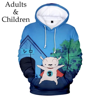 

3D printing Animation Crayon Shin-chan Hoodies Sweatshirts Men Women Hoodie streetwear Kids 3D SUPER SHIRO boys girls pullovers