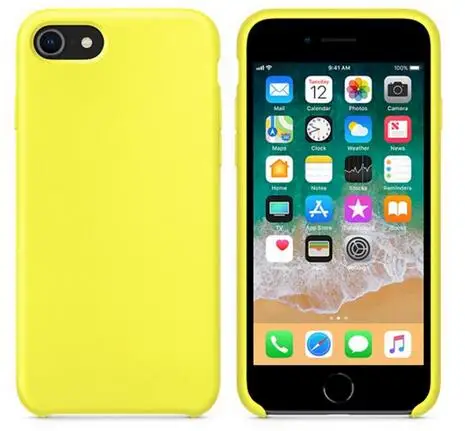 Роскошный официальный силиконовый чехол с логотипом для iPhone 8 8 Plus, Жидкий чехол для Apple iPhone 11 X XS Max XR 11pro MAX чехол - Цвет: 29 Flash Yellow