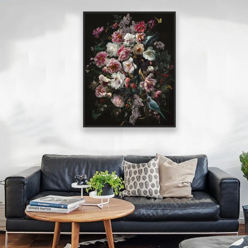 

HOT DIY Diamond Painting Peony New Square Stone Painting Diamond Embroidery Diamond Full Screen Home Decoration