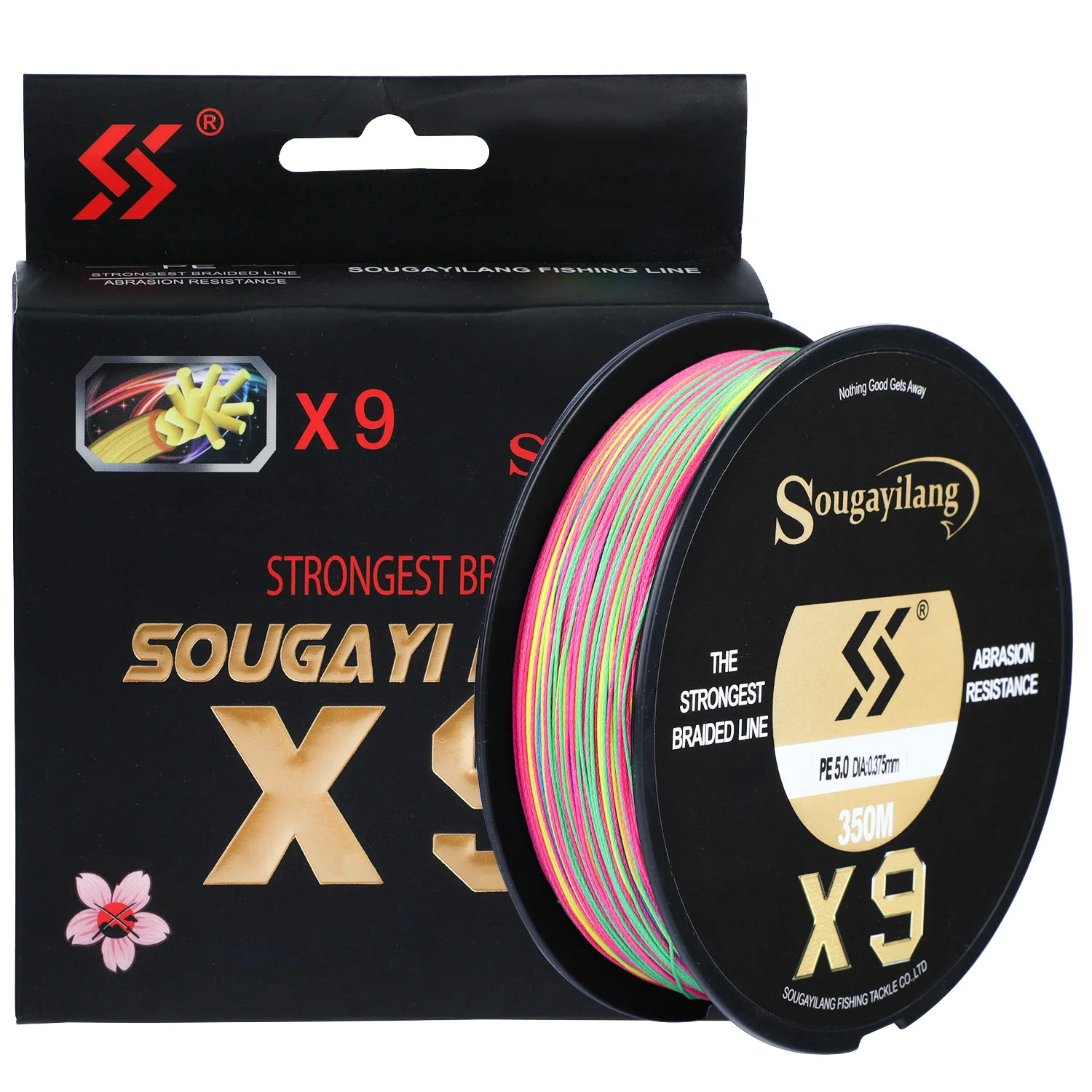 Sougayilang новая X9 рыболовная леска 150 м 350 550 Полиэтиленовая 9 нитей обратная