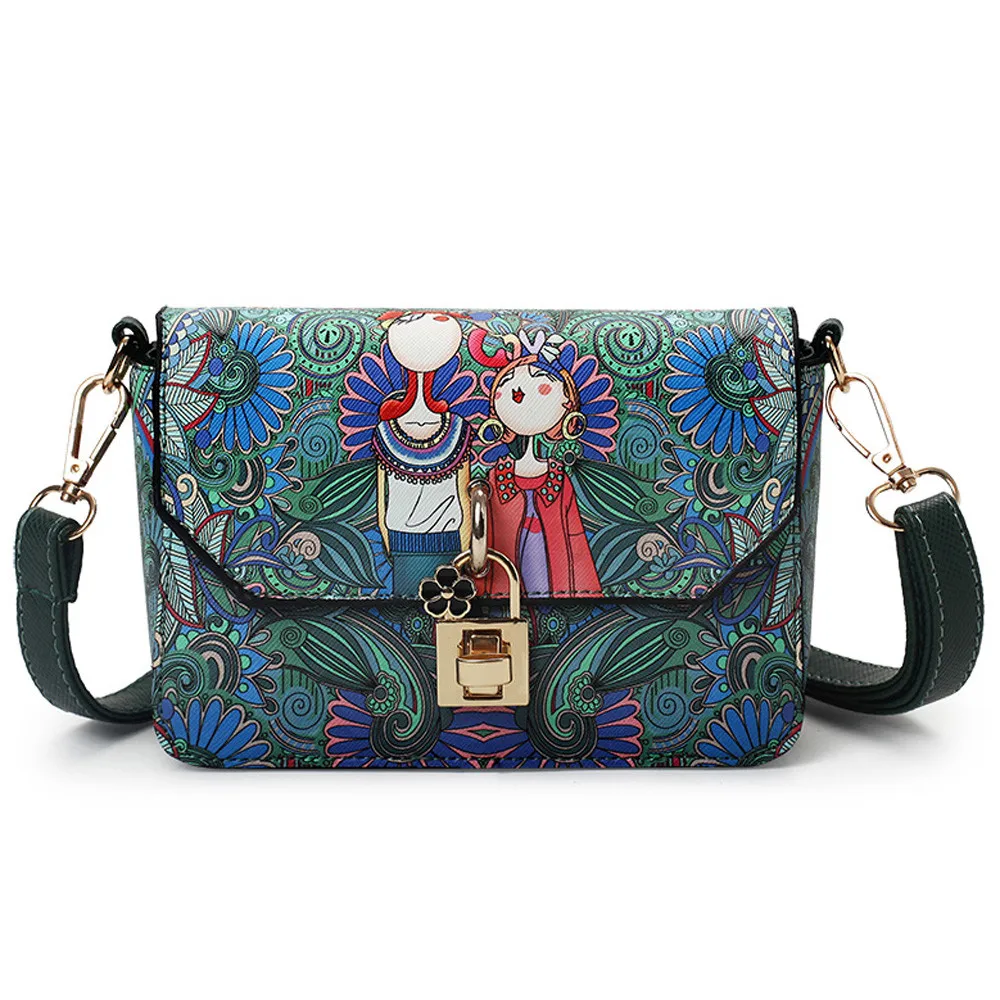 

Women Ladies Bag Shoulder Tote Handbag Purse Fashion Folk-Custom Print Patern Simple unique personality leather graffiti pop H1