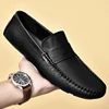 Genuine Leather Men Shoes Luxury Brand High Quality Formal Casual Mens Loafers Moccasins Soft Slip on Boat Shoes Plus Size 36-45 1