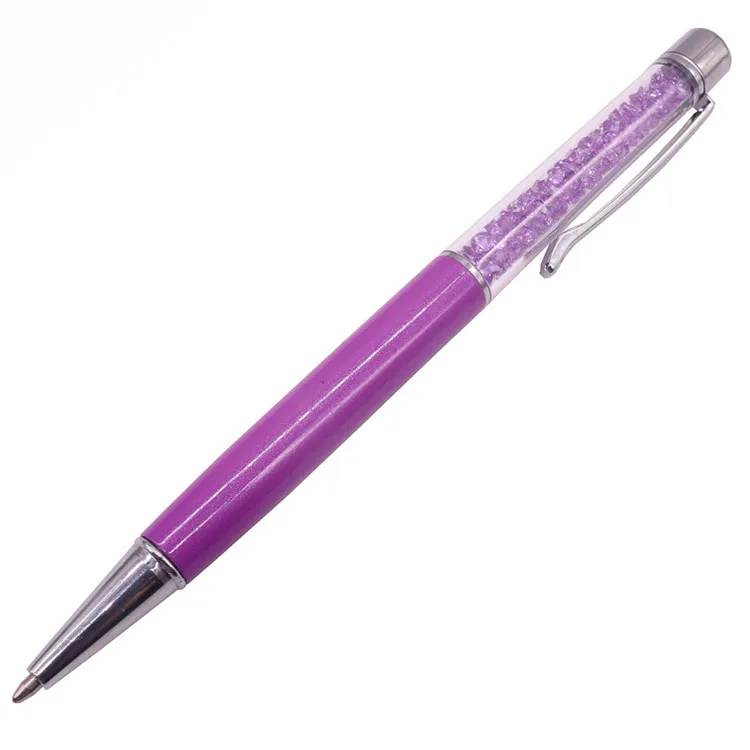 23 Цвета Кристалл шариковая ручка креативный пилот Стилус для письма канцелярские ручка для офисов и школ шариковая ручка чернил черный синий - Цвет: Drill purple