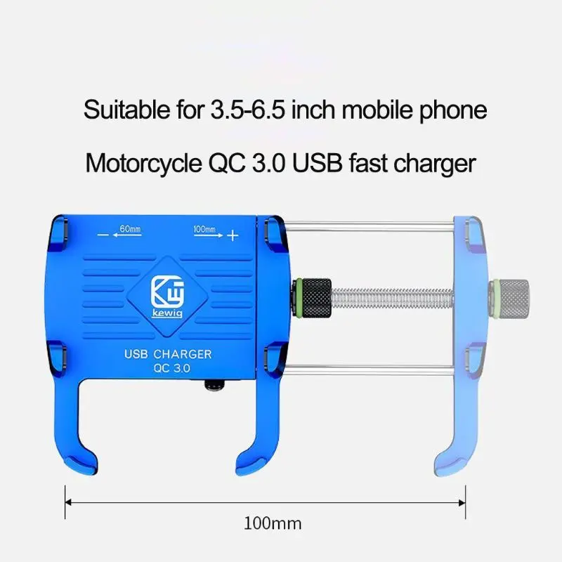 QC 3,0, держатель для мобильного телефона, USB зарядное устройство, мотоциклетный руль, подставка для быстрой зарядки для samsung huawei 3,5-6 дюймов, кронштейн для телефона