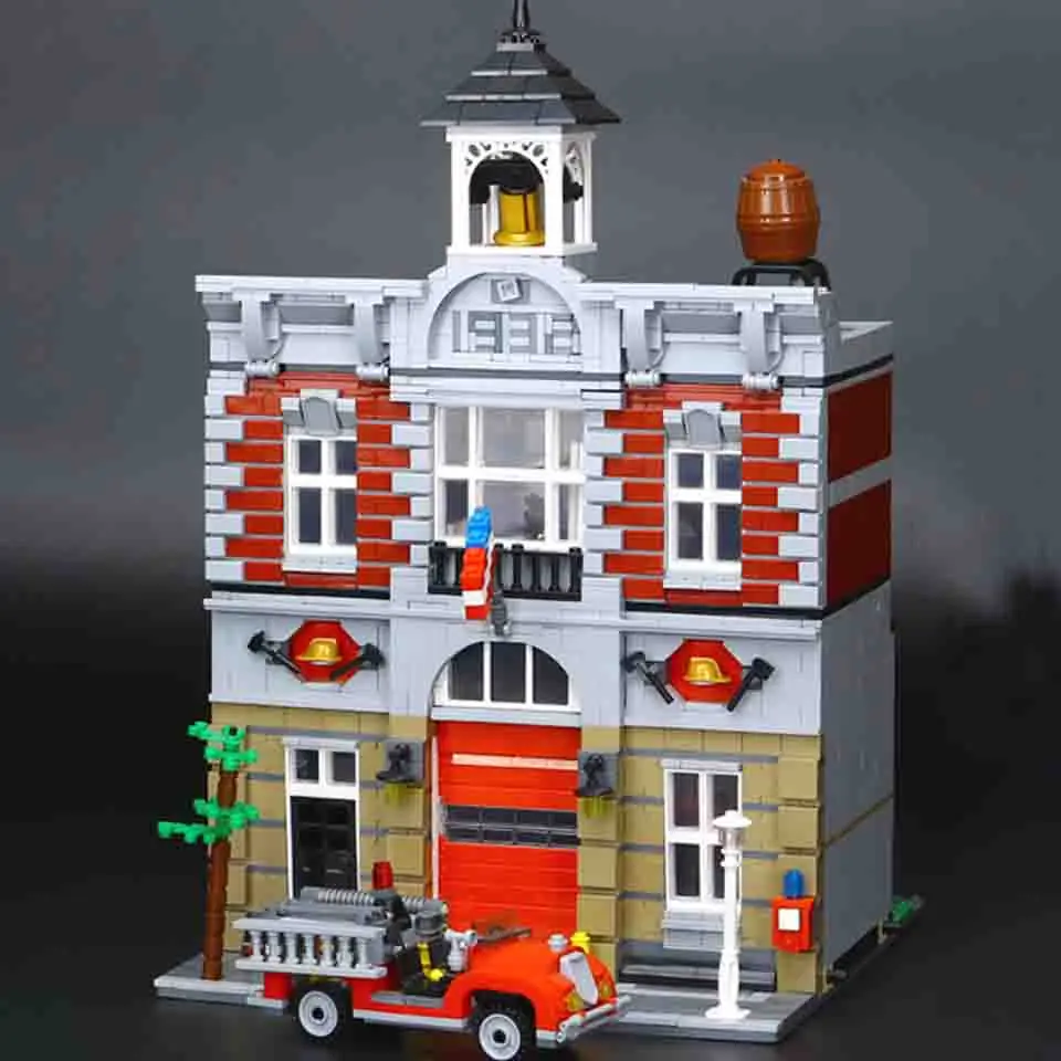 

In stock Creator Expert 84004 2313PCS Fire Brigade Sets Model Building Kits Blocks Bricks Compatible with Legoinglys15004 10197