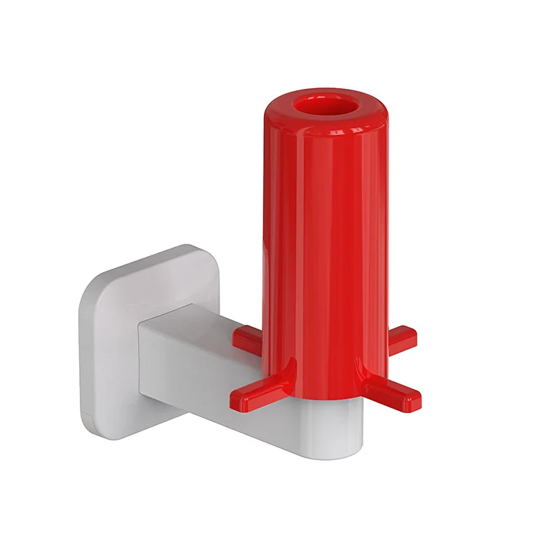 Пластиковый держатель для рулона бумаги, вертикальный настенный держатель для бумажных полотенец, бездырочный держатель для ванной комнаты, кухонный держатель рулона, простой Wcrol houder - Цвет: White Red