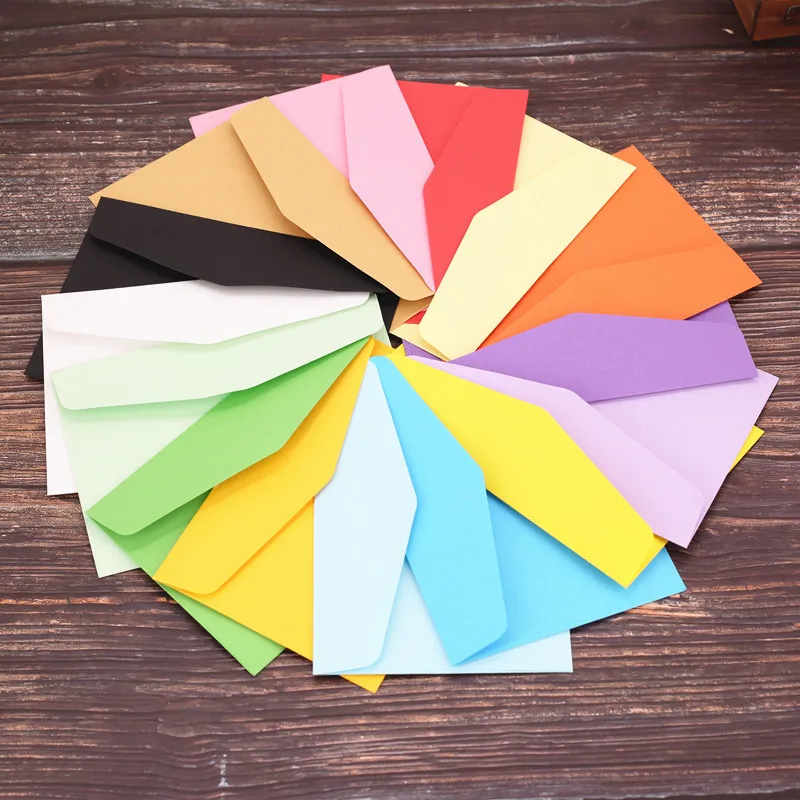 Lot de 10 enveloppes multicolores pour documents, 11.5x8.2cm, rangement  pour cartes, sacs en papier GT - AliExpress