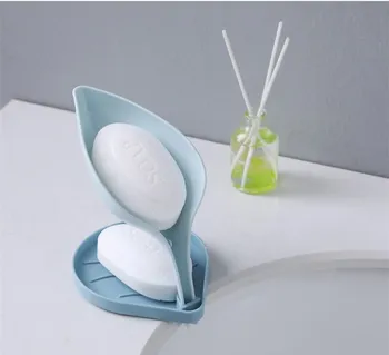 

Leaf Shape Soap Box Bathroom Soap Holder Dish Storage Plate Tray Bathroom Soap Holder Case Bathroom Supplies Bathroom Gadgets