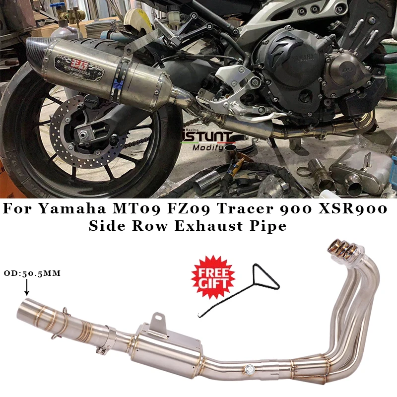 For Yamaha Mt09 Fz09 Tracer 900 Xsr900 Side Row Exhaust Pipe Motorcycle ...