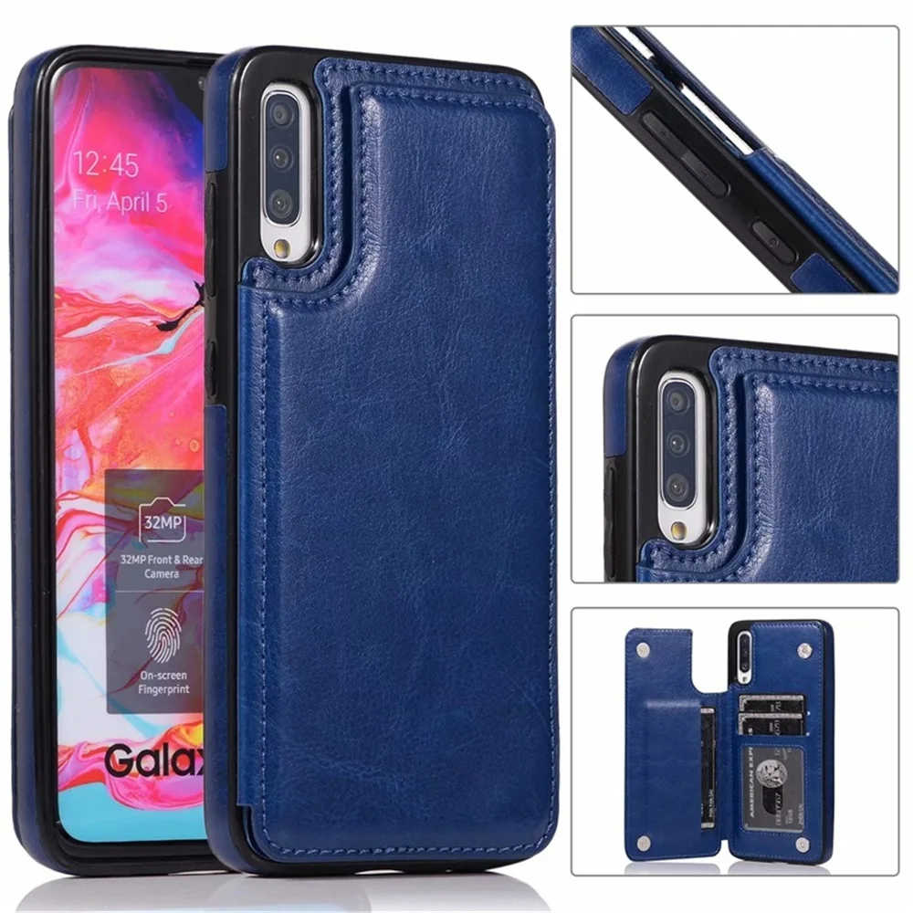 High Grade Leather Case Card Slots For iPhone SE 6S 7 8 Plus XR XS 11 Pro Max Wallet Case For Samsung A50 A70 A51 A71 S20 Plus iphone 7 cardholder cases