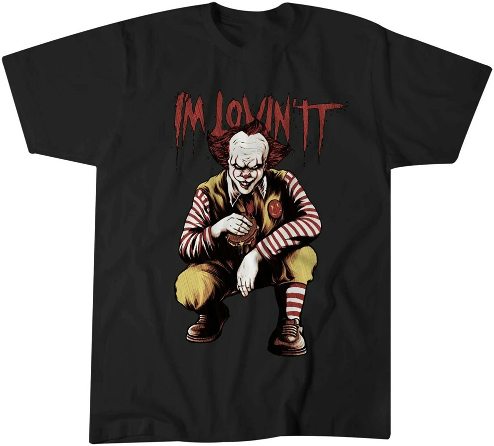 Футболка с надписью I'M Love It Ronald Mcdonald Pennywise мужская и детская футболка для