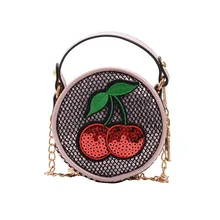 Pu кожаный блестящий фруктовый женский круглый кошелек для монет Детский кошелек детский маленький мешочек Сумка для денег bolsa carteira feminina для девочек