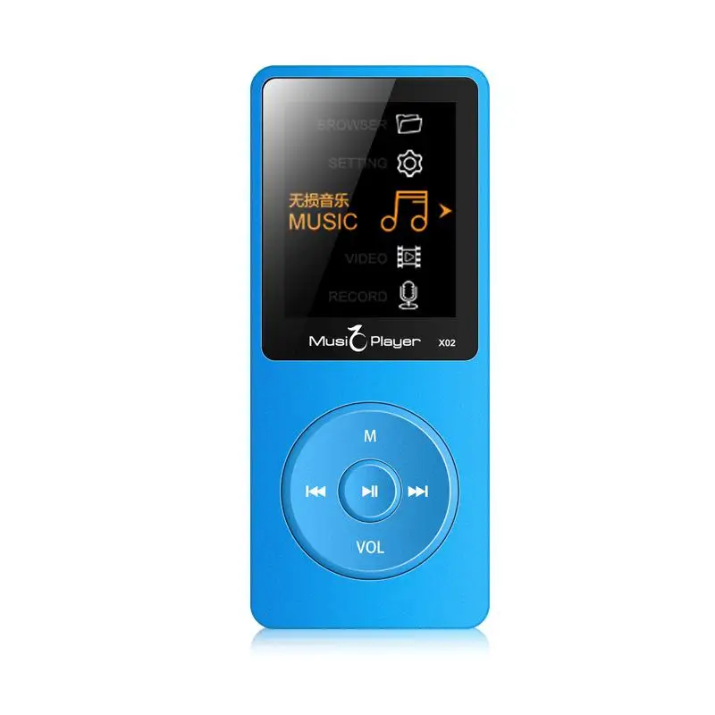 Синий Сенсорный экран и Встроенный 4G/8G HiFi портативный walkman с радио/FM/запись новая версия MP3-плеер с bluetooth динамиком - Цвет: Синий