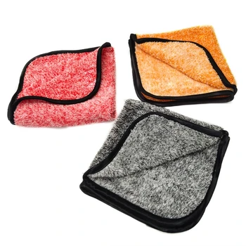 

35X35CM Microfiber Super Absorbent Double-sided coral fleece Wipe Cloth Towel L41A