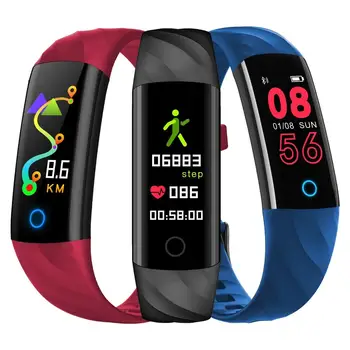 

S5IP67 Wristbands Waterproof Color Bluetooth Fitness Multi-Sports Heart Rate Monitor Oxygen Monitoring Pedometer Smart Bracelet