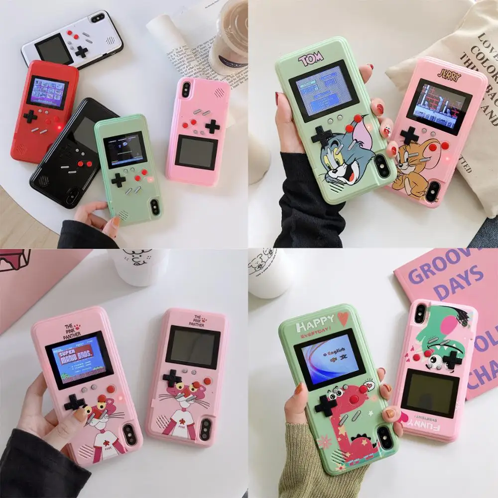 

Cartoon Color Display Game Phone Case For iPhone 11 Pro Max 6 6s 7 8 Plus X XS XR XSMax For Huawei P30 For Samsung S10 Game boy