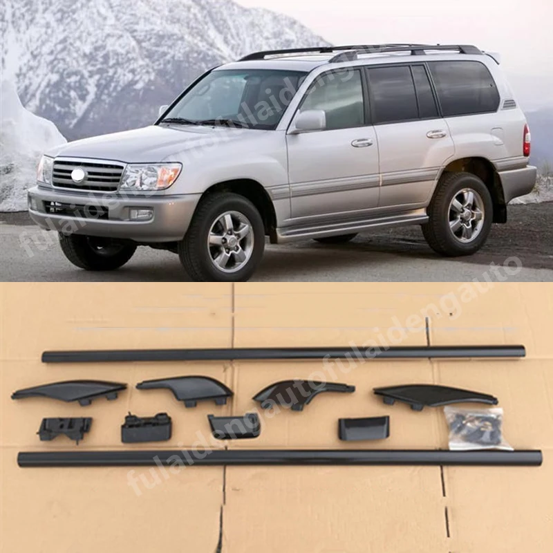 Багажник на крышу для Toyota Land cruiser LC100 1998-2007 алюминиевый черный | Автомобили и