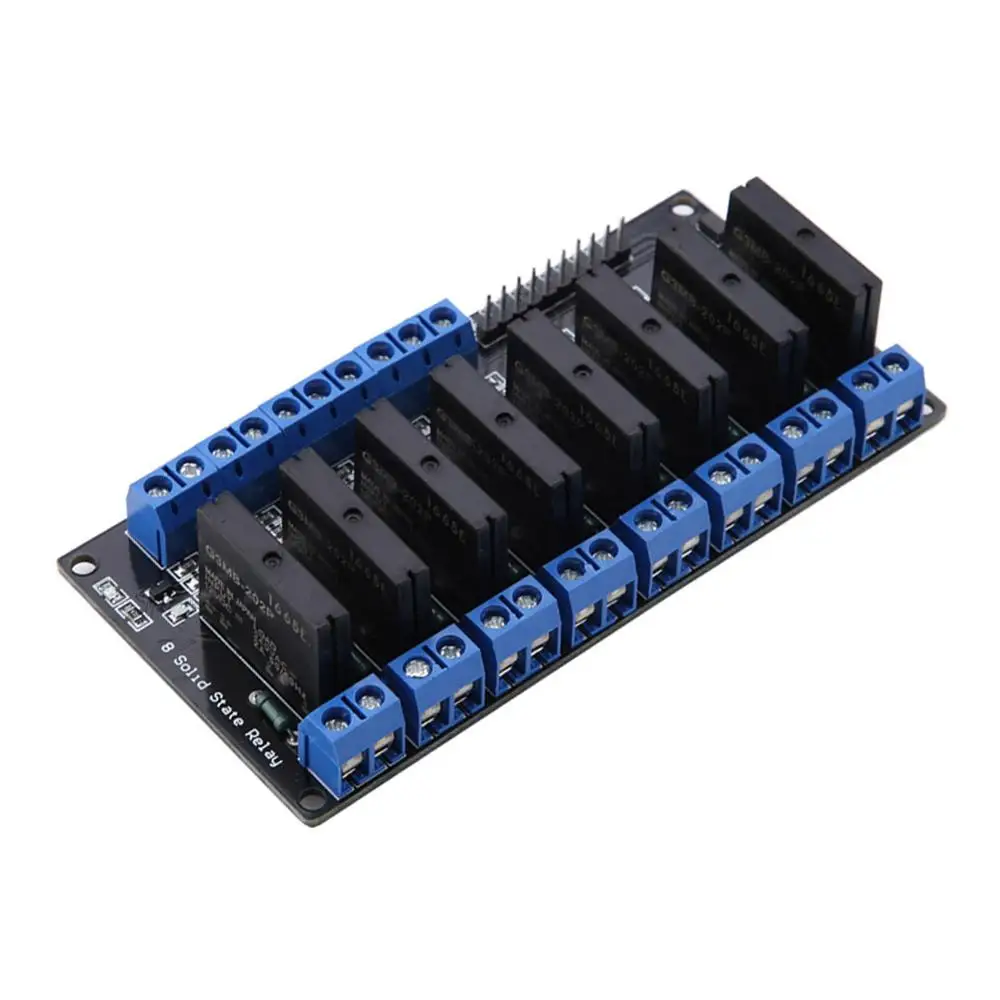 5V 8 Channels SSR Low Level Trigger Solid State Relay Module DC to AC
