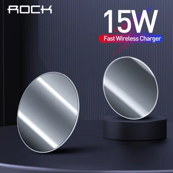 

ROCK 15W Wireless Charger For Samsung S10 S8 S9 Note 9 iPhone 11 X 8P Mobile Phone USB Charging Pad Qi Fast Wireless Charger