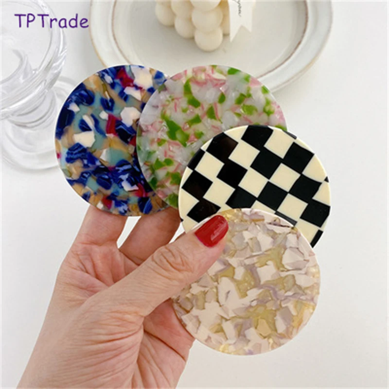 Simple Acetate Small Round Mirror Small Zebra Pattern Makeup Mirror  Portable Mini Round Makeup Mirror Travel Accessories - AliExpress