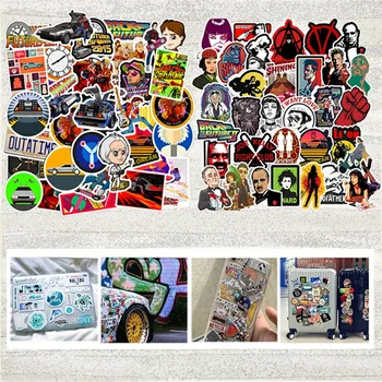 

50pcs Classic American Movie Back To Future Mixed Type Stickers For Suitcase Motorcycle Home Decor Laptop Waterproof Stickers