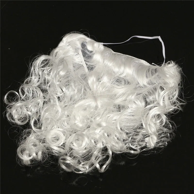 

Christmas Dress Up Fans Cosplay White Beard Santa Claus Mustache For Holiday Prop Accessory