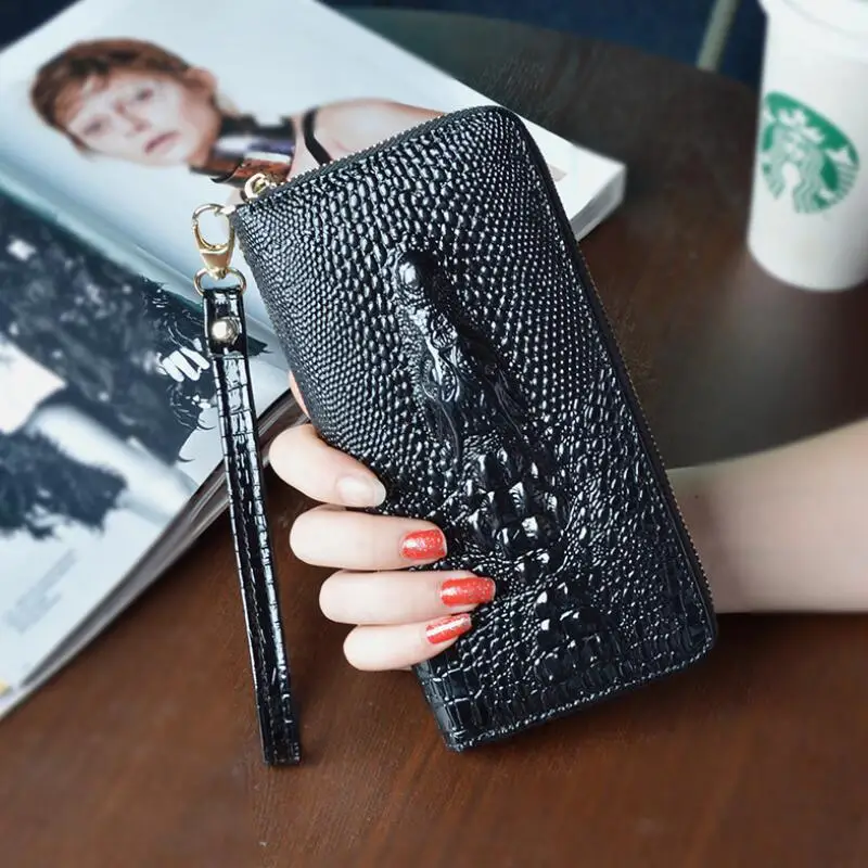 Фабричная распродажа! Роскошный женский кошелек в стиле Саудовской Аравии из натуральной кожи, сумка-клатч на цепочке, специальное предложение - Цвет: black 2
