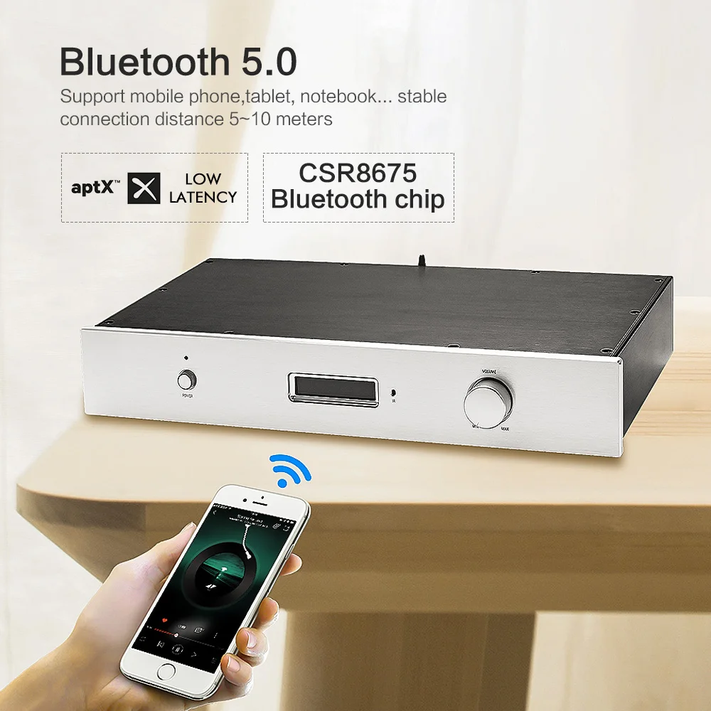 AIYIMA Bluetooth 5,0 аудио декодер AK4497EQ двойной чип DAC волокно коаксиальный USB CSR8675 декодирующий модуль DIY для домашнего кинотеатра Amp
