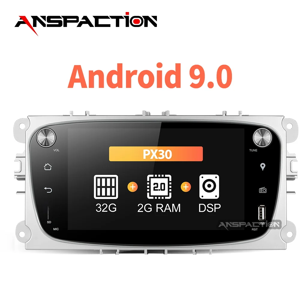 Android 9 0 32G 2din автомобильный Радио DVD для Ford Mondeo C-max focus galaxy S-max dvd gps Видео плеер в тире