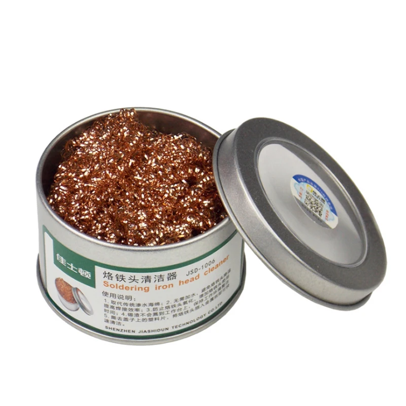 Cleaning Ball Soldering Iron Stand Holder Welding Desoldering Soldering Solder Iron Tip Copper