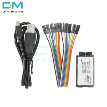 

USB 24MHz 8-channel 5V 3.3V Logic Analyzer Device Set USB Cable for ARM FPGA M100 10pF