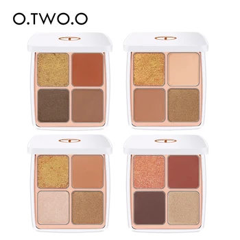 

O.TWO.O 4pcs/set Eyeshadow Pallete Matt Shinning Giliter Waterproof Pigment Shimmer Eye Shadow Pallete Powder Cosmetic Tool