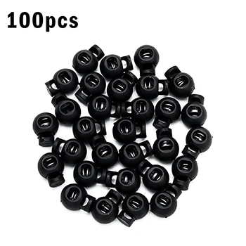 

New Round Ball Shaped Cord Locks Spring Toggles Clothes Pants Hats Hoods Plastic Rope Stoppers