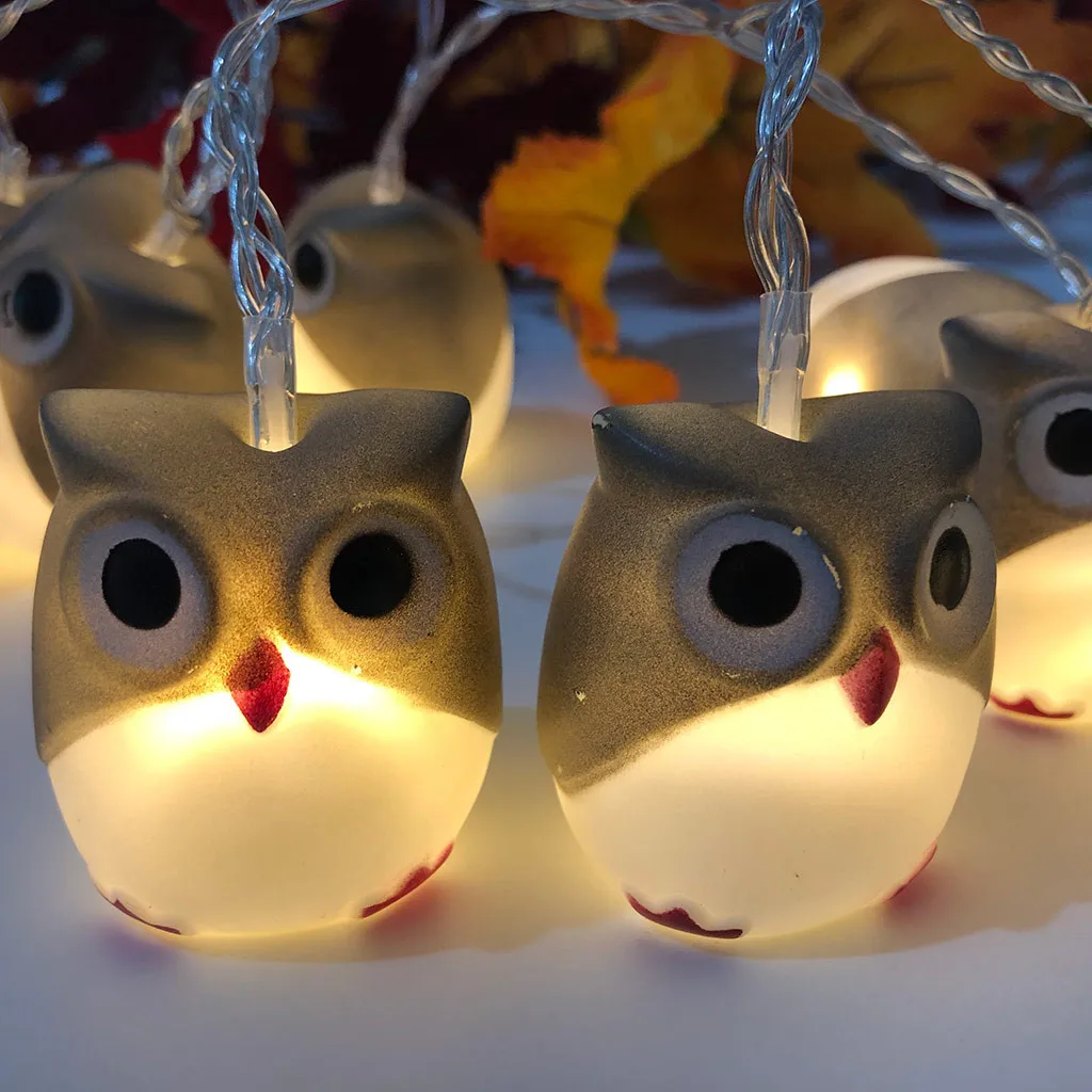 Хэллоуин сова USB огни гирлянда для дома вечерние садовые уличные украшения комнаты гирлянды фестиваль Торговый центр кафе окружающий свет