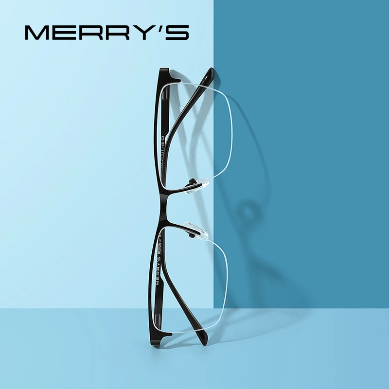 

MERRYS DESIGN Men Luxury Alloy Optics Glasses Frames Male Square Ultralight Myopia Prescription Half Frame Glasses S2009