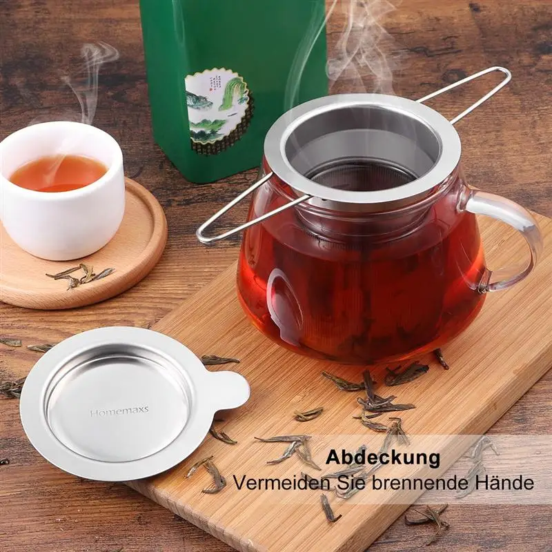 Tea Infuser Stainless Steel Fine Mesh Filters Strainer With Large Capacity For Teapots Mugs Cups(Silver