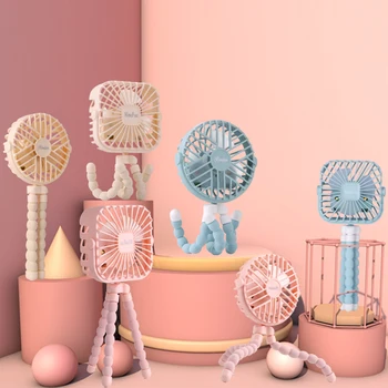 

Mini Stroller Fan 600mAh Personal Portable Desk Handheld Baby Bed Car Seat Fan USB Rechargeable Battery Operated Fan For Kids