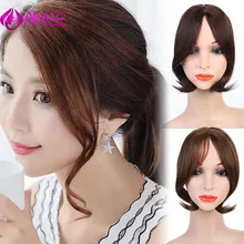 AIYEE настоящие натуральные синтетические челки волос Piec длинные передние волосы Bang Sid на заколках для волос, накладные волосы для наращивания, боковая челка